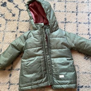7 For All Mankind toddler sage green puffer coat